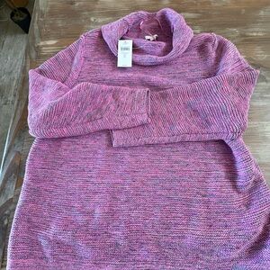 J. Jill Pink Cowl Neck Sweater